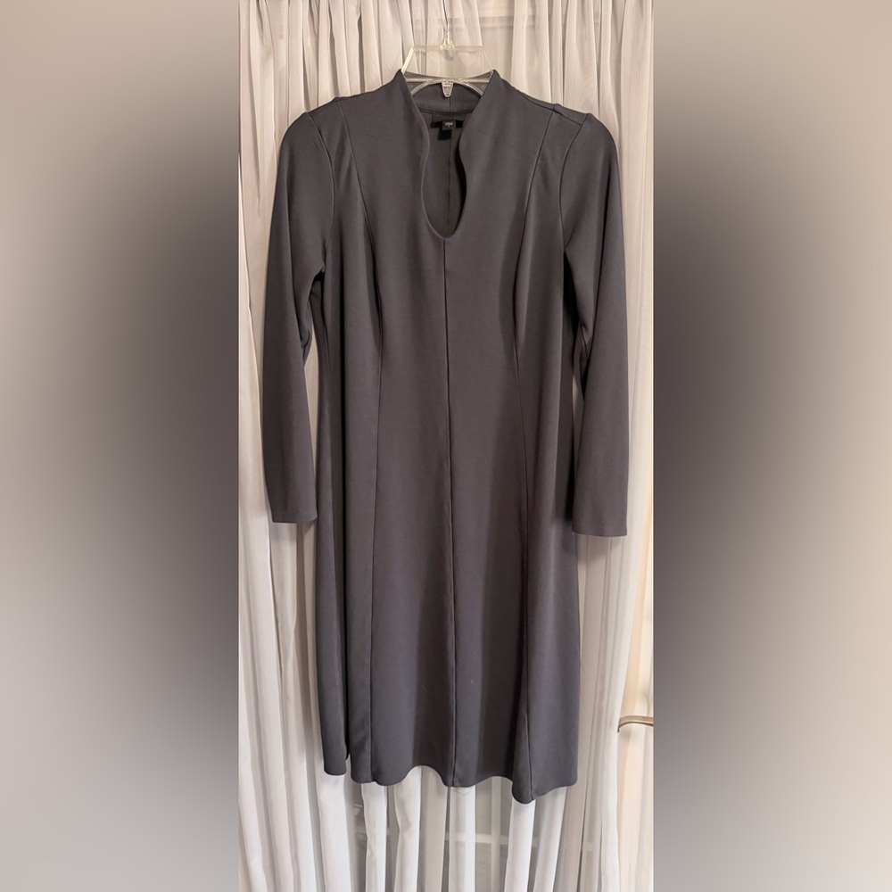 J. Jill Wearever Collection Charcoal Long Sleeve Dress Small